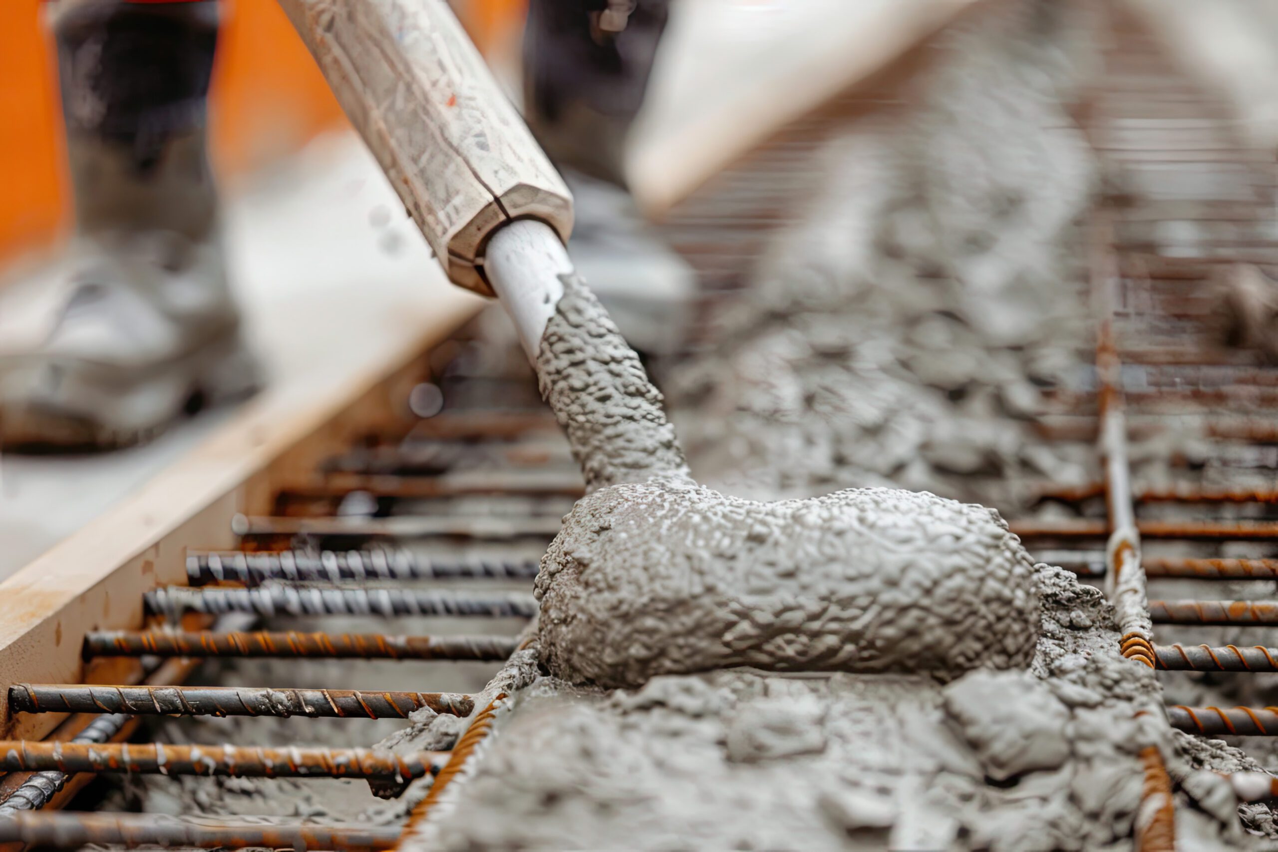 pipe-is-being-poured-into-pile-bricks